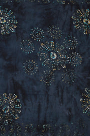 Blue Handcrafted Sungudi Cotton Saree 10074932