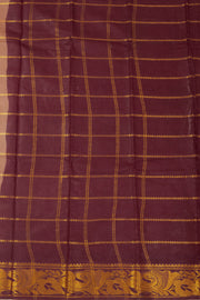 Brown Handcrafted Sungudi Cotton Saree 10077095