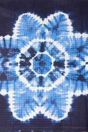 Dark Blue Handcrafted Sungudi Cotton Saree 10077101