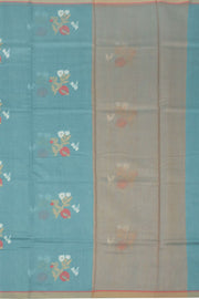 Blue Chanderi Silk Cotton Saree 10075381