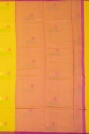 Yellow Chanderi Silk Cotton Saree 10075382