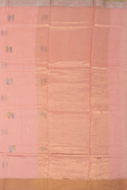 Peach Chanderi Silk Cotton Saree 10075383