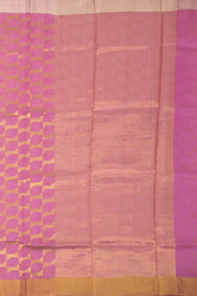 Pink Chanderi Jaal Design Silk Saree 10075384