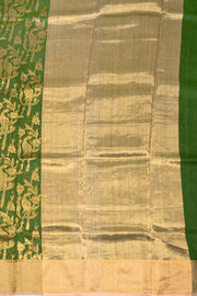 Green Chanderi Jaal Design Silk Saree 10075388