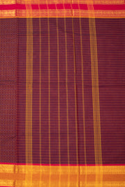 Maroon Handloom Chettinad Cotton Saree 10072410