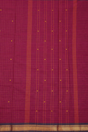 Marron 9 yard Chettinad Cotton Saree 10072411
