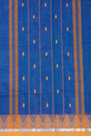 Blue Handloom Chettinad Cotton Saree 10072596
