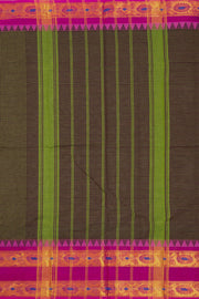 Black Handloom Chettinad Cotton Saree 10072629