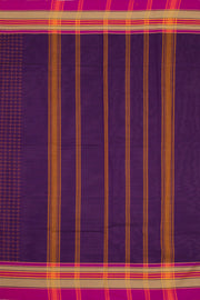 Purple Handloom Chettinad Cotton Saree 10072638