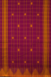 Maroon Handloom Chettinad Cotton Saree 10072661