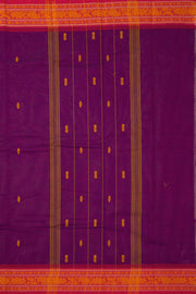 Purple Handloom Chettinad Cotton Saree 10072688