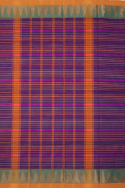 Purple Handloom Chettinad Cotton Saree 10075078