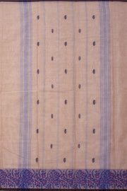 Beige Handloom Chettinad Cotton Saree 10075082