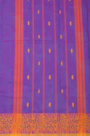 Purple Handloom Chettinad Cotton Saree 10075085