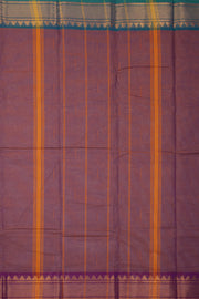 Brown Handloom Chettinad Cotton Saree 10075092