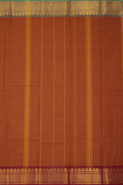 Brown Handloom Chettinad Cotton Saree 10075094