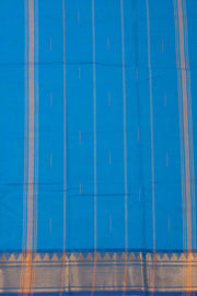 Blue Handloom Chettinad Cotton Saree 10075095