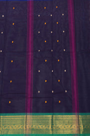 Blue Handloom Chettinad Cotton Saree 10075109