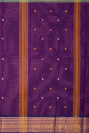 Purple Handloom Chettinad Cotton Saree 10075113