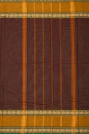 Maroon Handloom Chettinad Cotton Saree 10075114