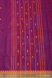Purple Handloom Chettinad Cotton Saree 10075118