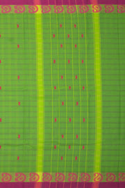 Green Handloom Chettinad Cotton Saree Without Blouse 10075120