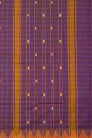 Purple Handloom Chettinad Cotton Saree Without Blouse 10075123