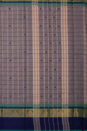 Grey Handloom Chettinad Cotton Saree Without Blouse 10075135