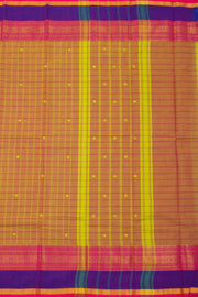 Orange Handloom Chettinad Cotton Saree Without Blouse 10075138