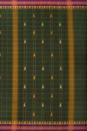 Green Handloom Chettinad Cotton Saree Without Blouse 10075140