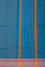 Blue Handloom Chettinad Cotton Saree Without Blouse 10075147
