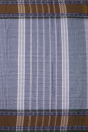 Grey Handloom Chettinad Cotton Saree Without Blouse 10075153