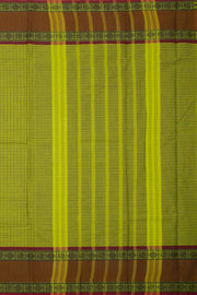 Green Handloom Chettinad Cotton Saree Without Blouse 10075155