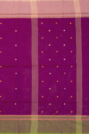 Purple Handloom Chettinad Cotton Saree Without Blouse 10075156