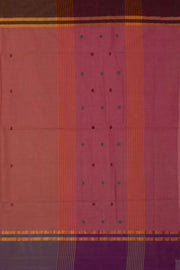 Mauve Handloom Chettinad Cotton Saree Without Blouse 10075158