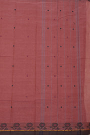 Mauve Handloom Chettinad Cotton Saree Without Blouse 10075159