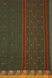 Green Handloom Chettinad Cotton Saree Without Blouse 10075160