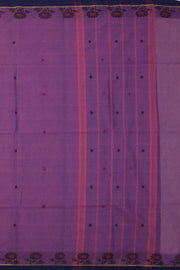 Violet Handloom Chettinad Cotton Saree Without Blouse 10075162