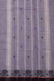 Mauve Handloom Chettinad Cotton Saree Without Blouse 10075163