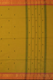 Yellow Handloom Chettinad Cotton Saree Without Blouse 10075174