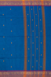 Blue Handloom Chettinad Cotton Saree 10075175