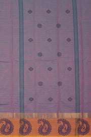Violet Handloom Chettinad Cotton Saree Without Blouse 10075182