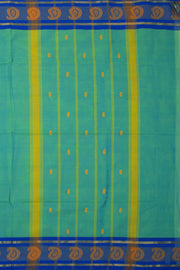 Blue Handloom Chettinad Cotton Saree Without Blouse 10075185