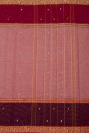 Mauve Handloom Chettinad Cotton Saree Without Blouse 10075187