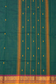 Green Handloom Chettinad Cotton Saree Without Blouse 10075151