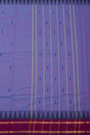 Violet Handloom Chettinad Cotton Saree Without Blouse 10075193