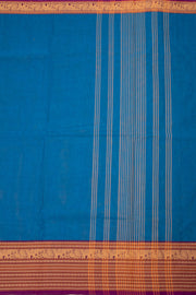 Blue Handloom Chettinad Cotton Saree 10075803