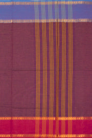 Purple Handloom Chettinad Cotton Saree 10075822