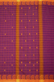 Purple Handloom Chettinad Cotton Saree 10075870