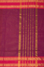 Magenta Handloom Chettinad Cotton Saree 10075883